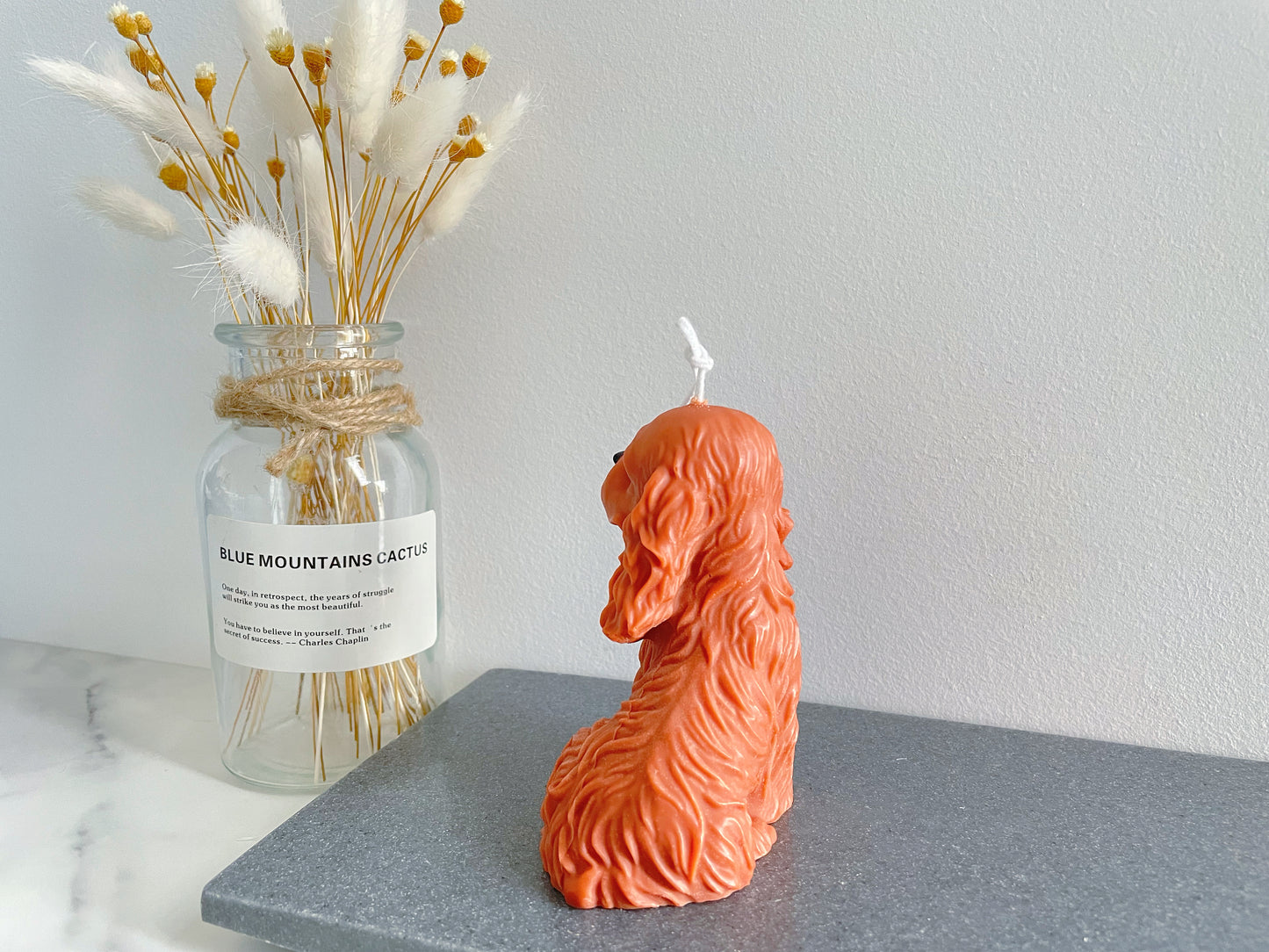 English Toy Spaniel Candle