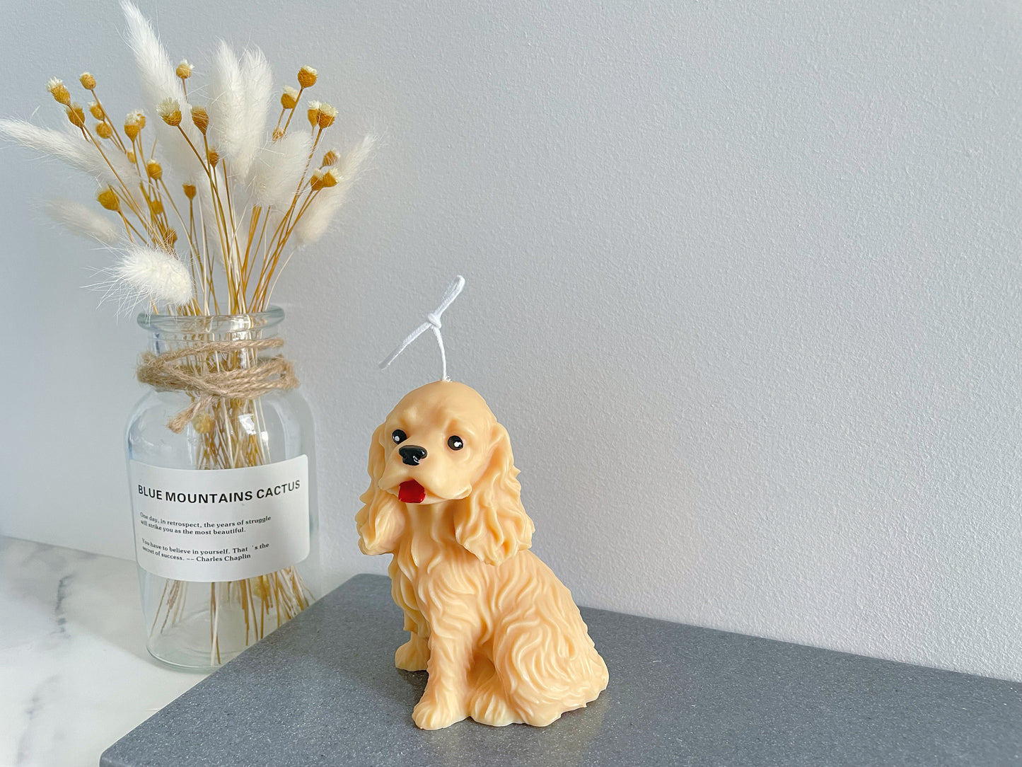 English Toy Spaniel Candle