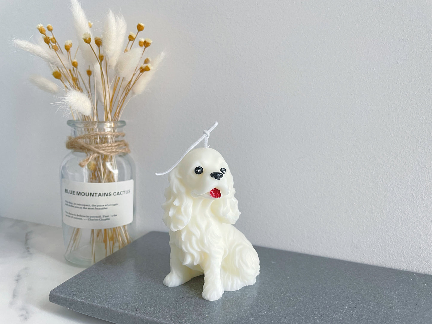 English Toy Spaniel Candle