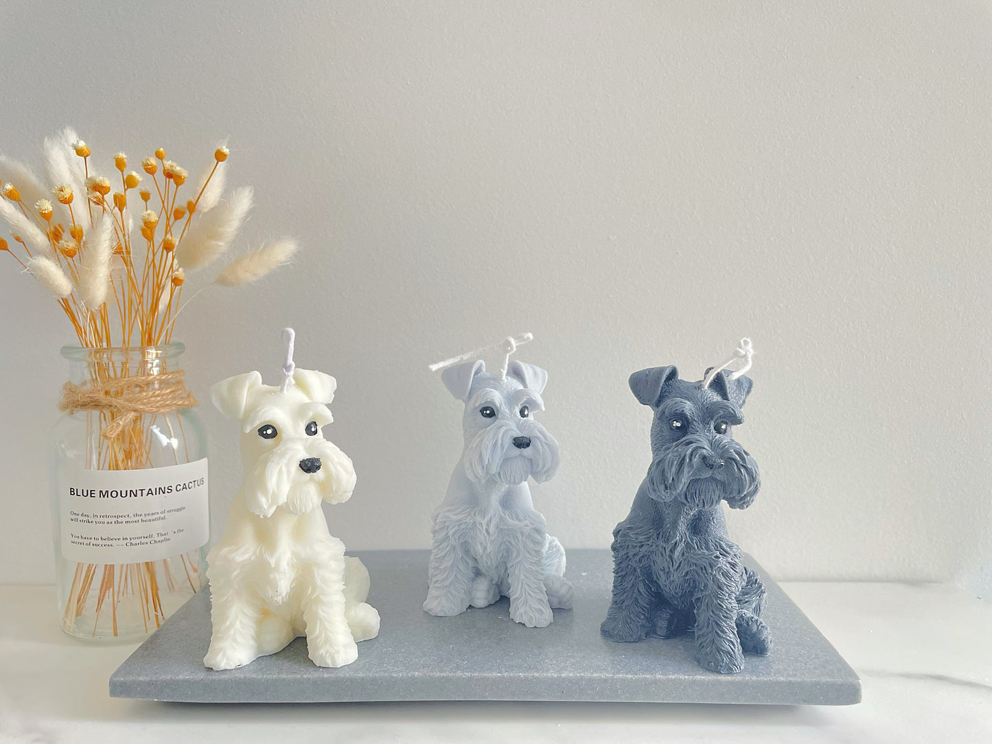 Schnauzer Candle