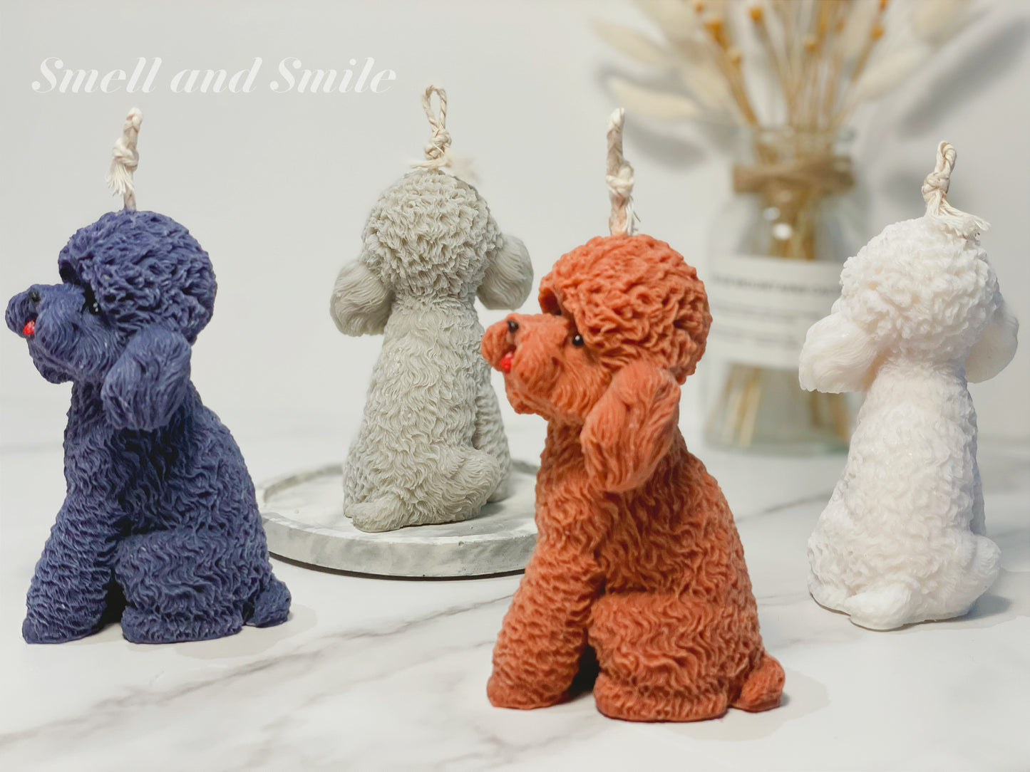 Toy Poodle Candle
