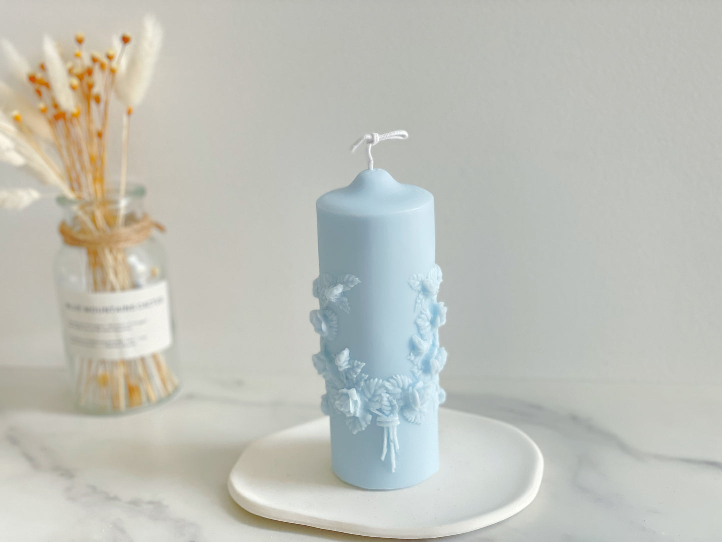 Rose Bouquet Pillar Candle