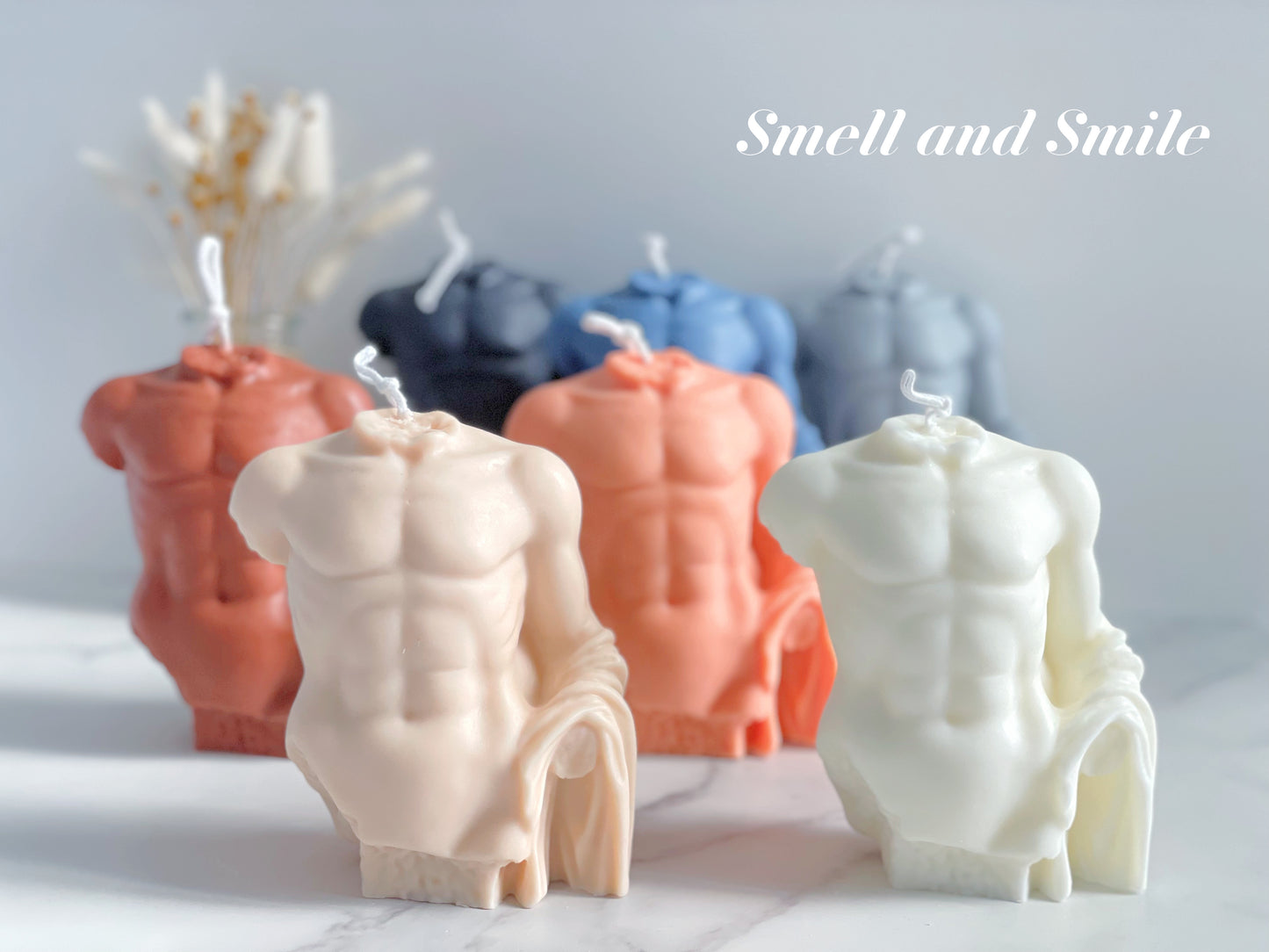 Ancient Male Torso Candle