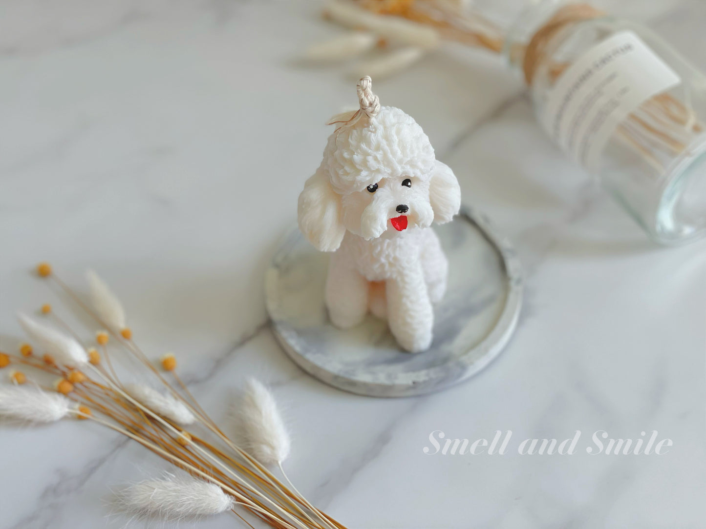 Toy Poodle Candle
