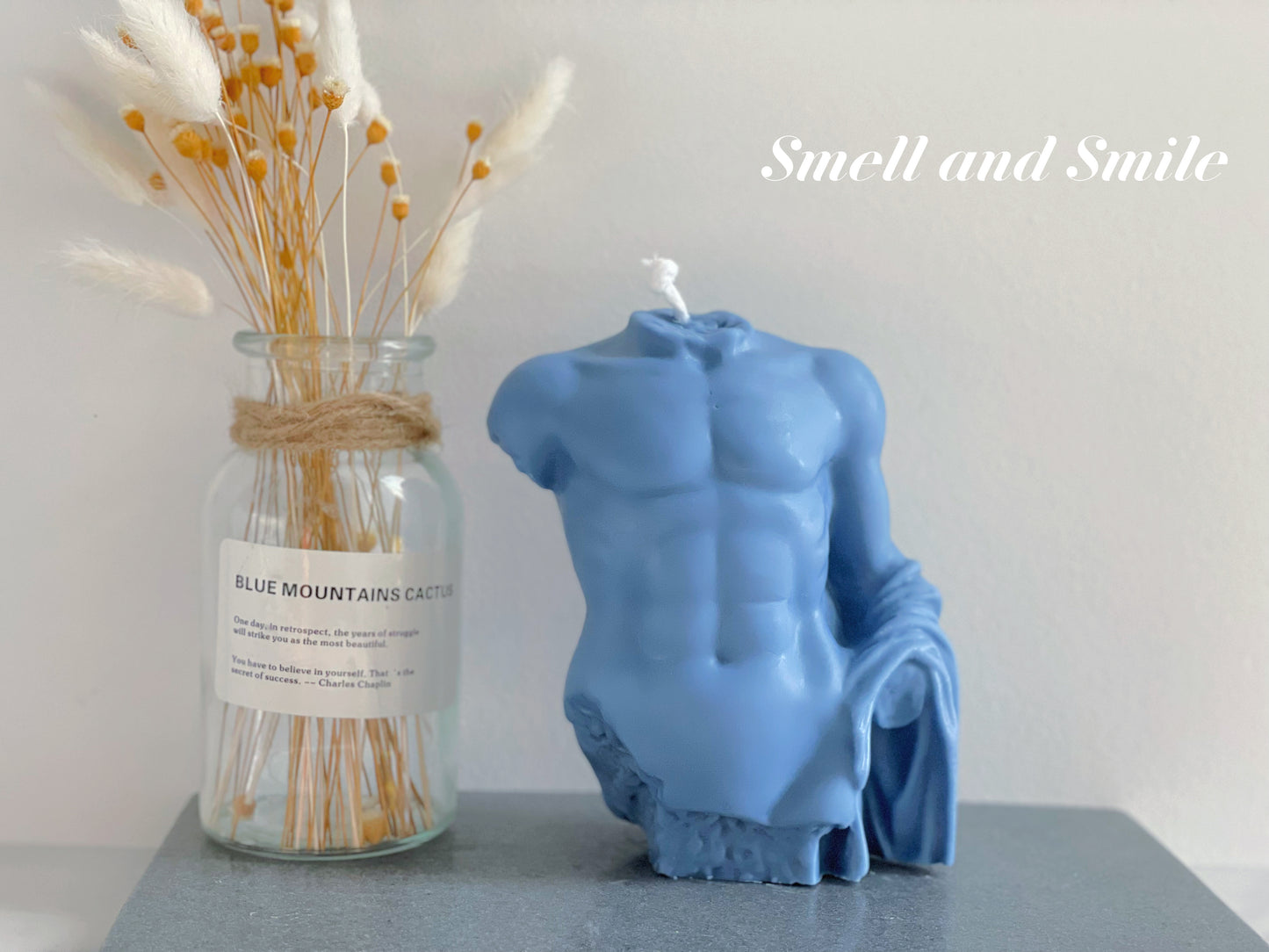 Ancient Male Torso Candle