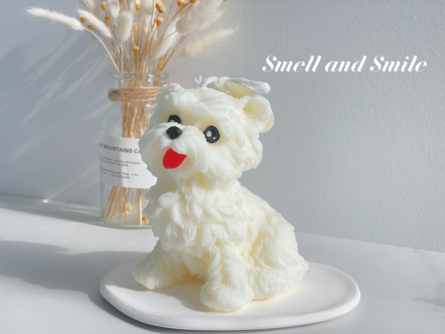 West Highland White Terrier Puppy Candle