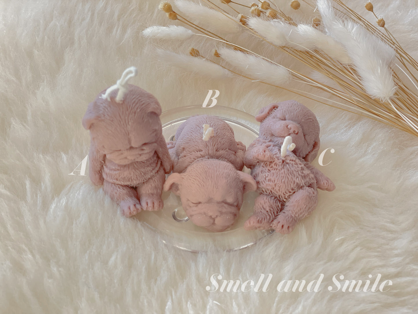Sleepy Puppy Candle (French Bulldog/Golden Retriever)