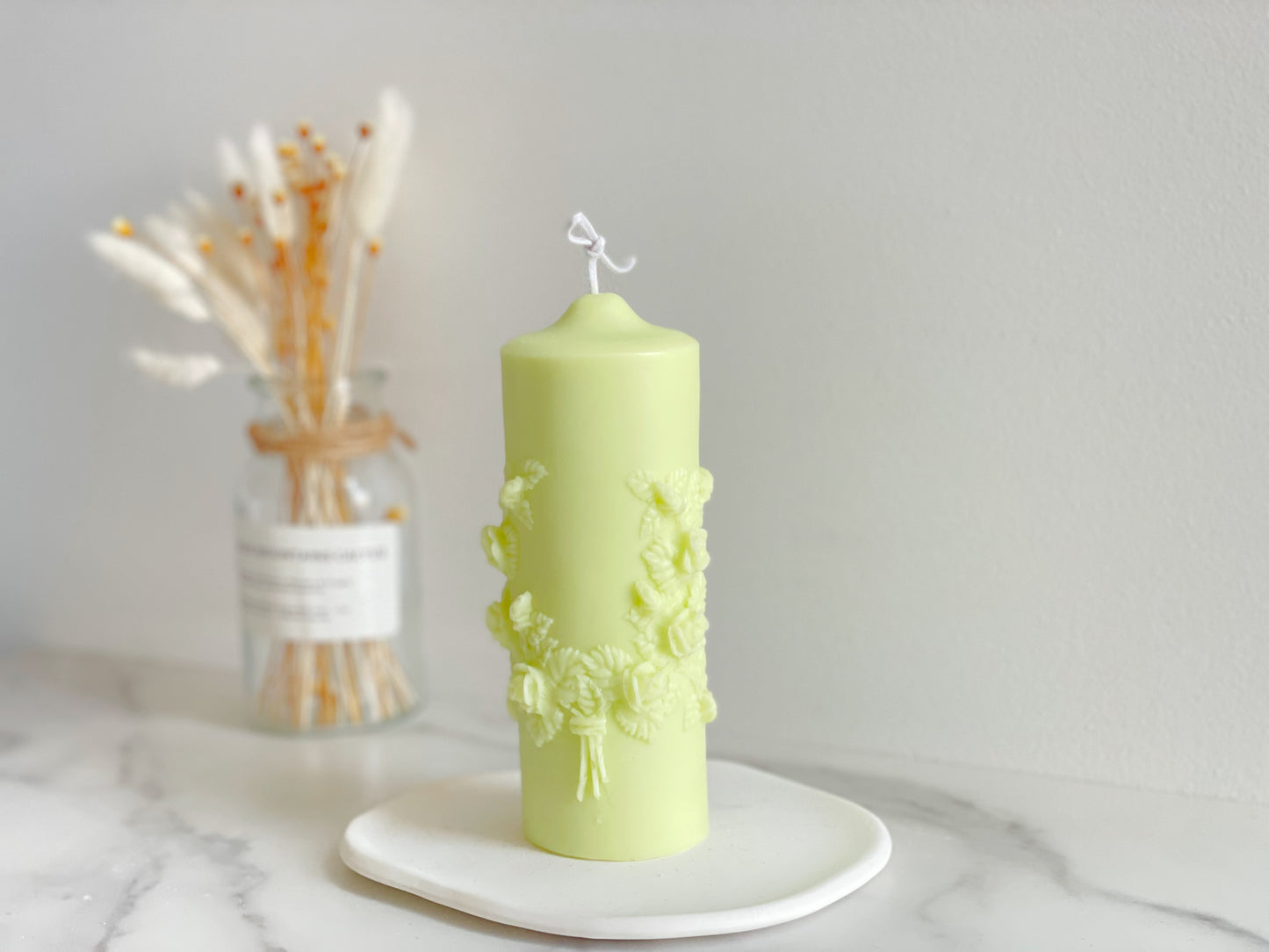Rose Bouquet Pillar Candle
