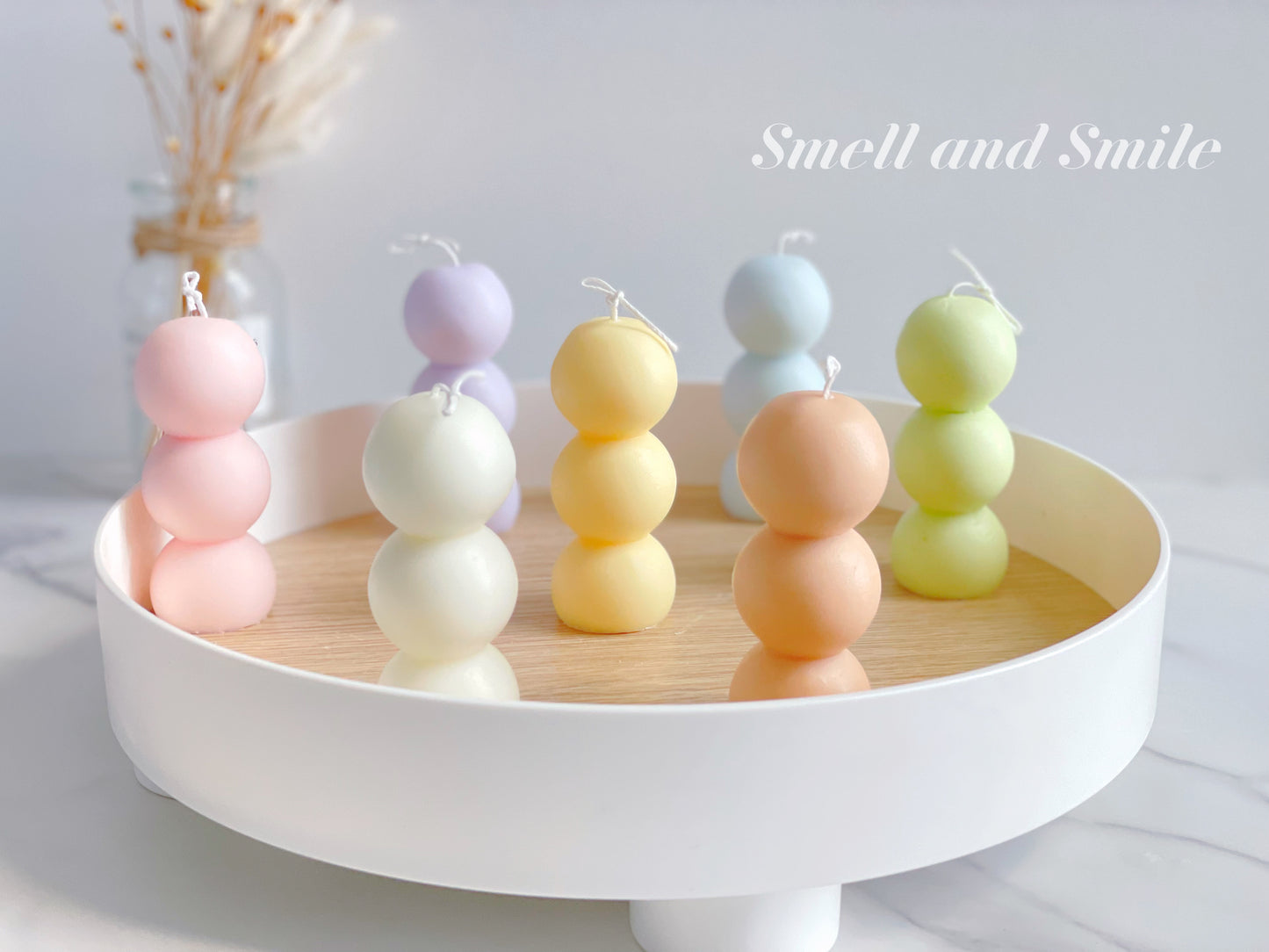 Three Ball Pillar Candle