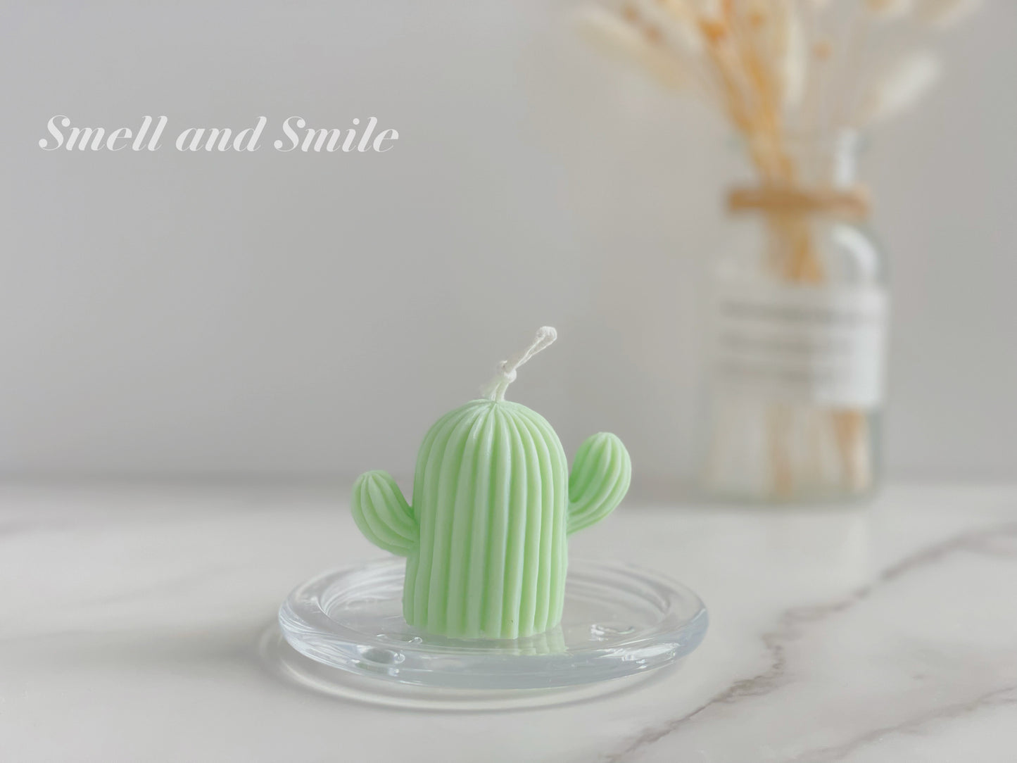 Cactus Plant Pillar Candle