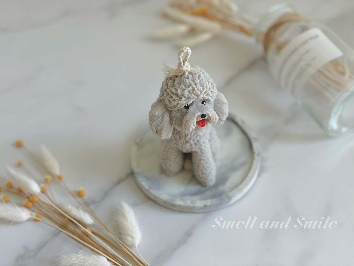 Toy Poodle Candle