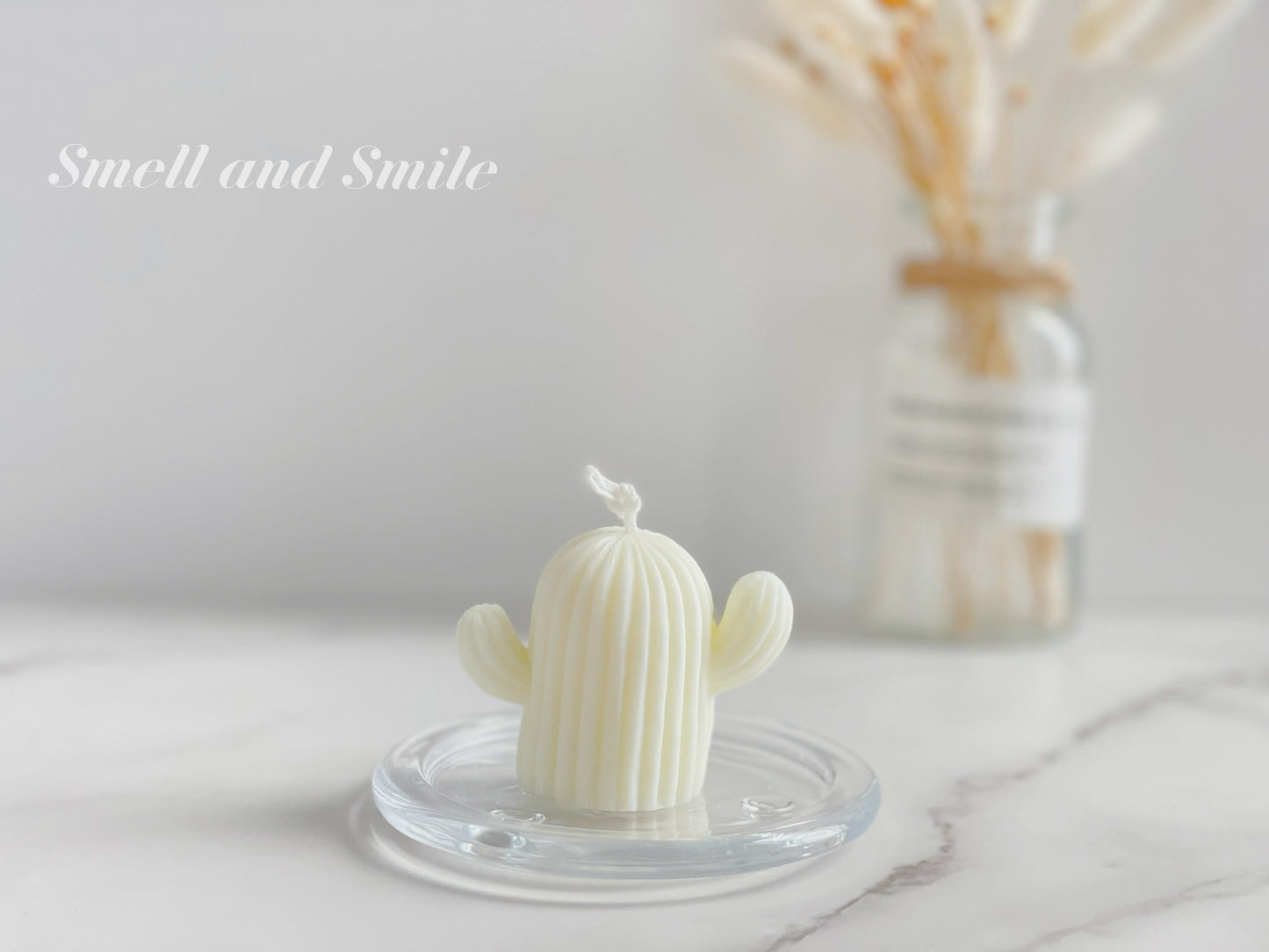 Cactus Plant Pillar Candle