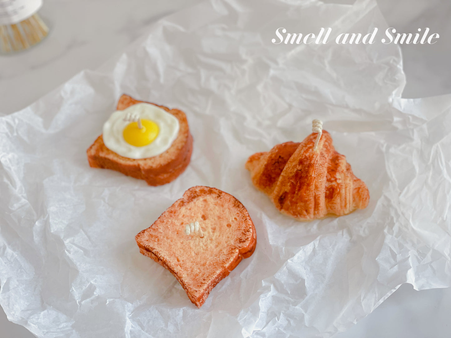 Croissant Toast Breakfast Candle