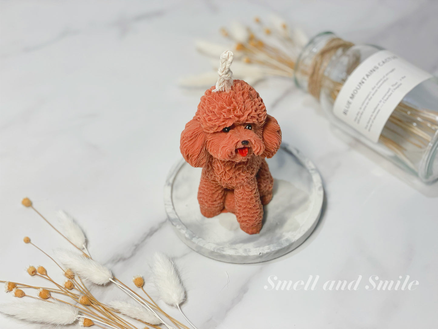 Toy Poodle Candle