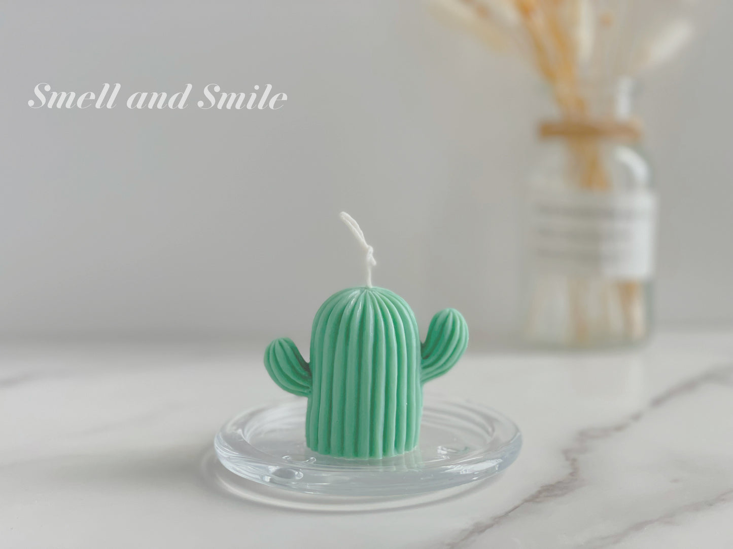 Cactus Plant Pillar Candle