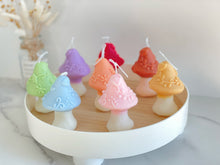 Load image into Gallery viewer, Mushroom Candle with Flower Pattern
