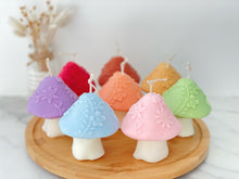 Load image into Gallery viewer, Mushroom Candle with Flower Pattern
