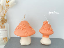 Load image into Gallery viewer, Mushroom Candle with Flower Pattern
