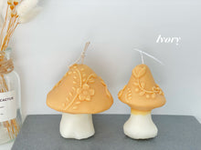 Load image into Gallery viewer, Mushroom Candle with Flower Pattern
