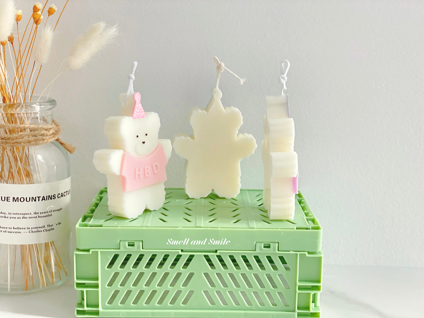 HBD Bear Candle