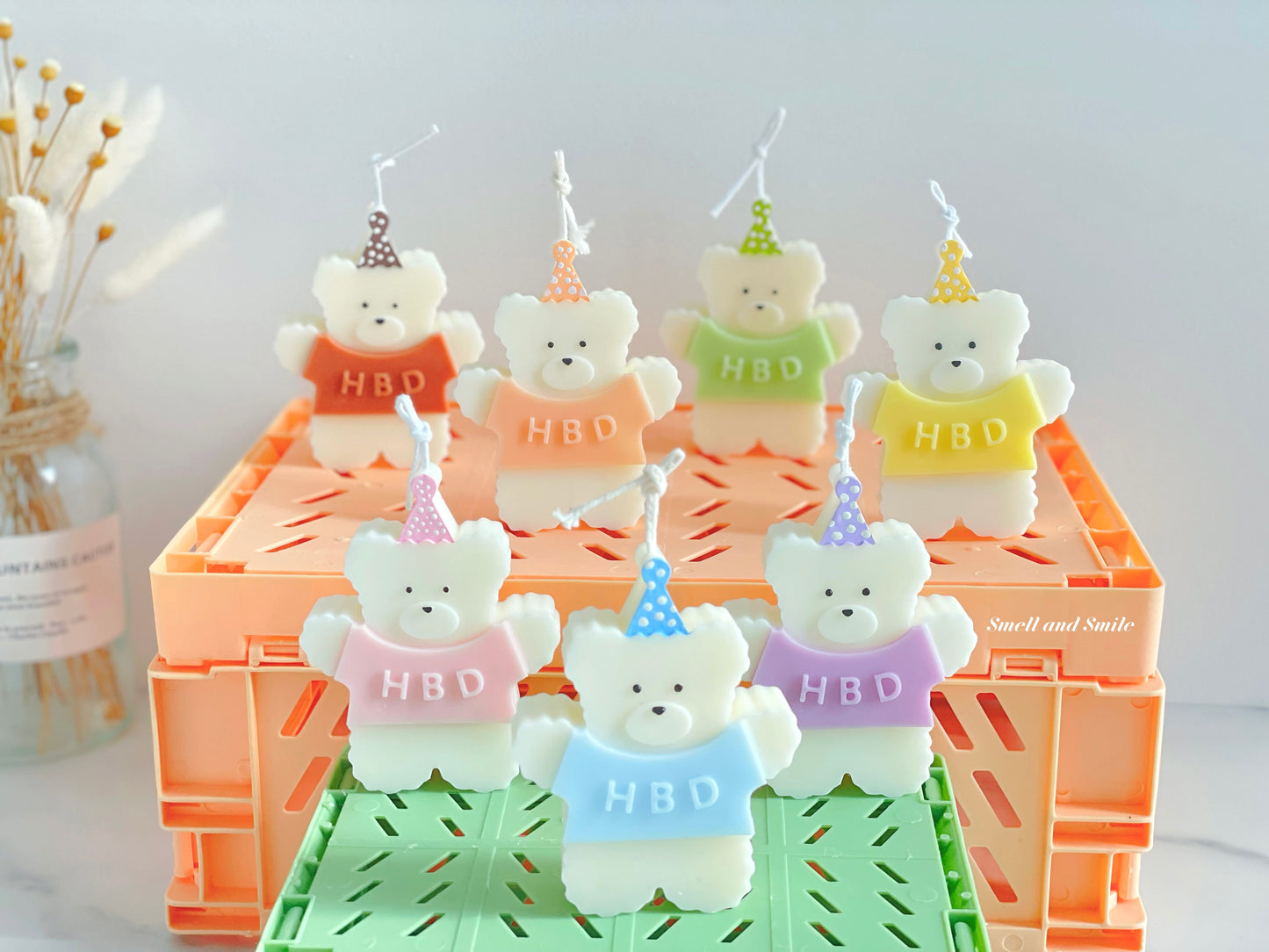 HBD Bear Candle