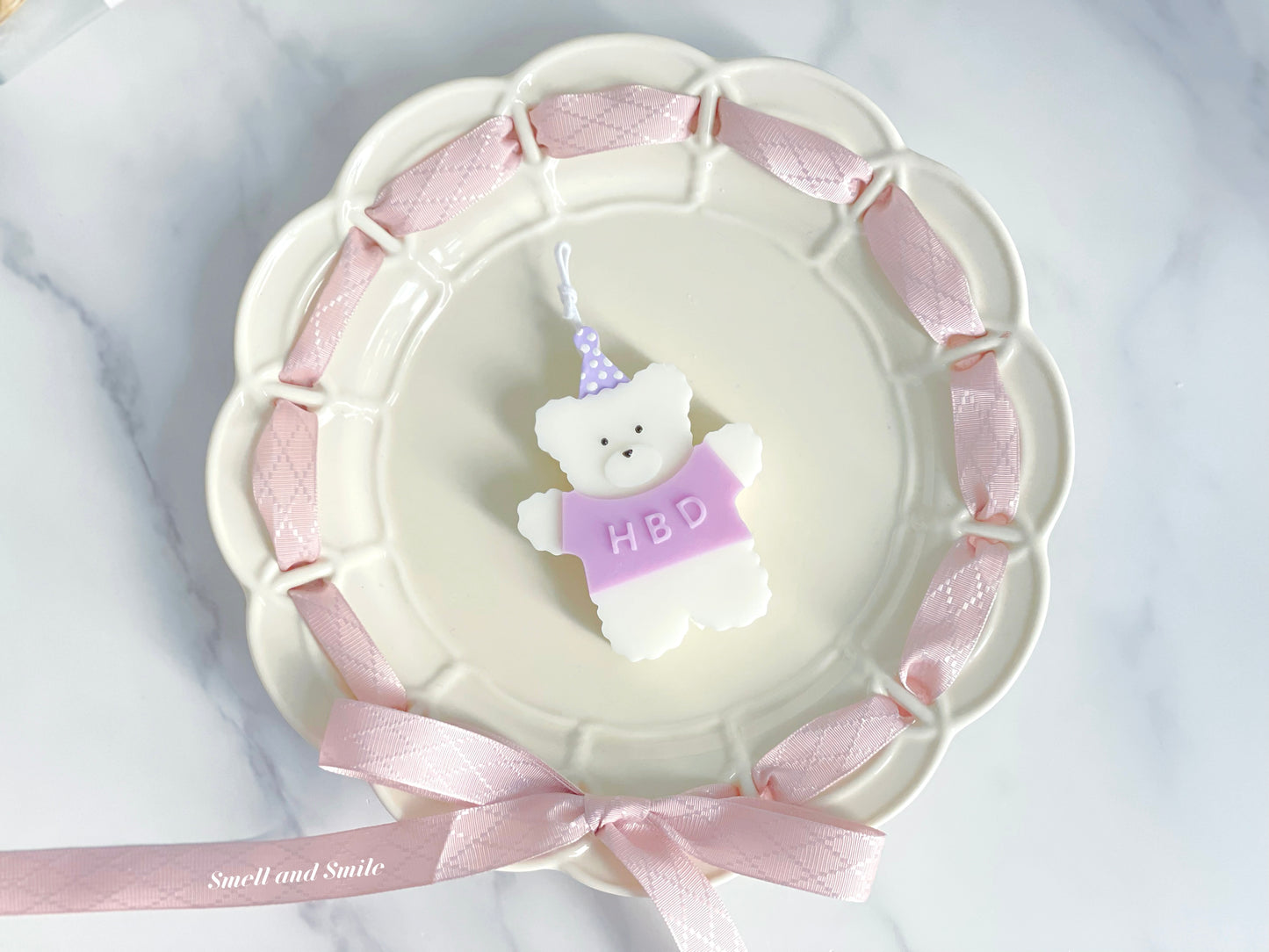 HBD Bear Candle