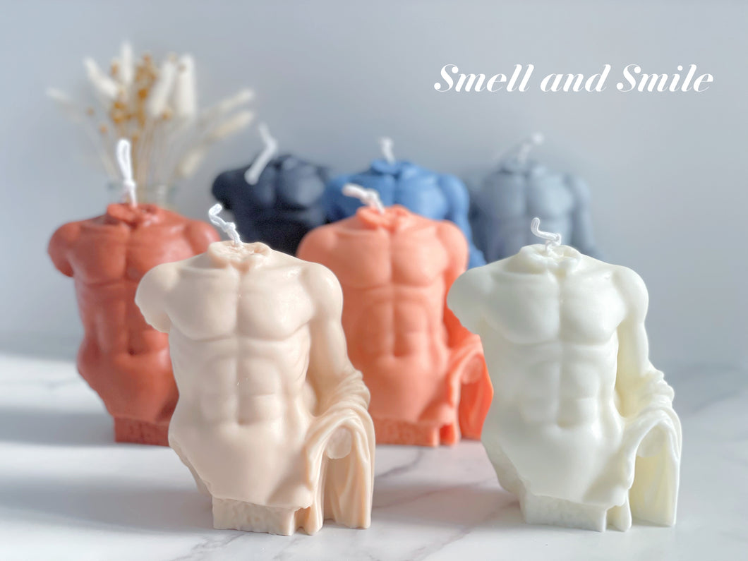 Ancient Male Torso Candle