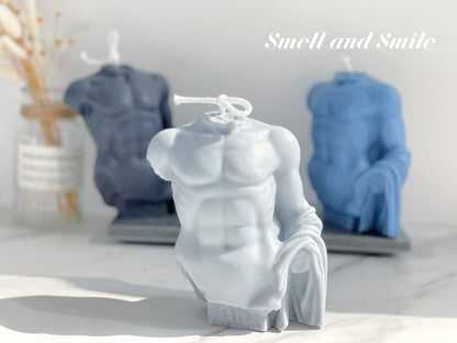 Ancient Male Torso Candle
