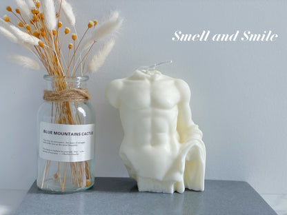 Ancient Male Torso Candle