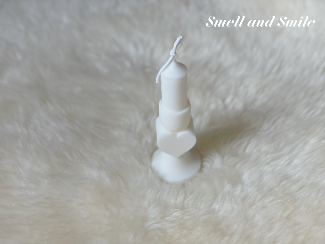 Heart Shaped Pillar Candle