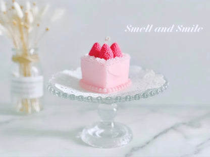 Heart Shaped Strawberry Cake Candle