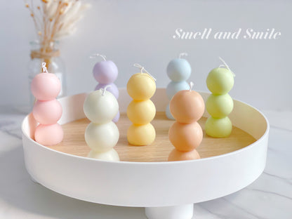 Three Ball Pillar Candle