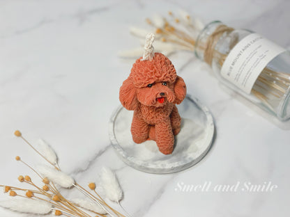 Toy Poodle Candle