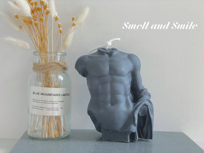 Ancient Male Torso Candle