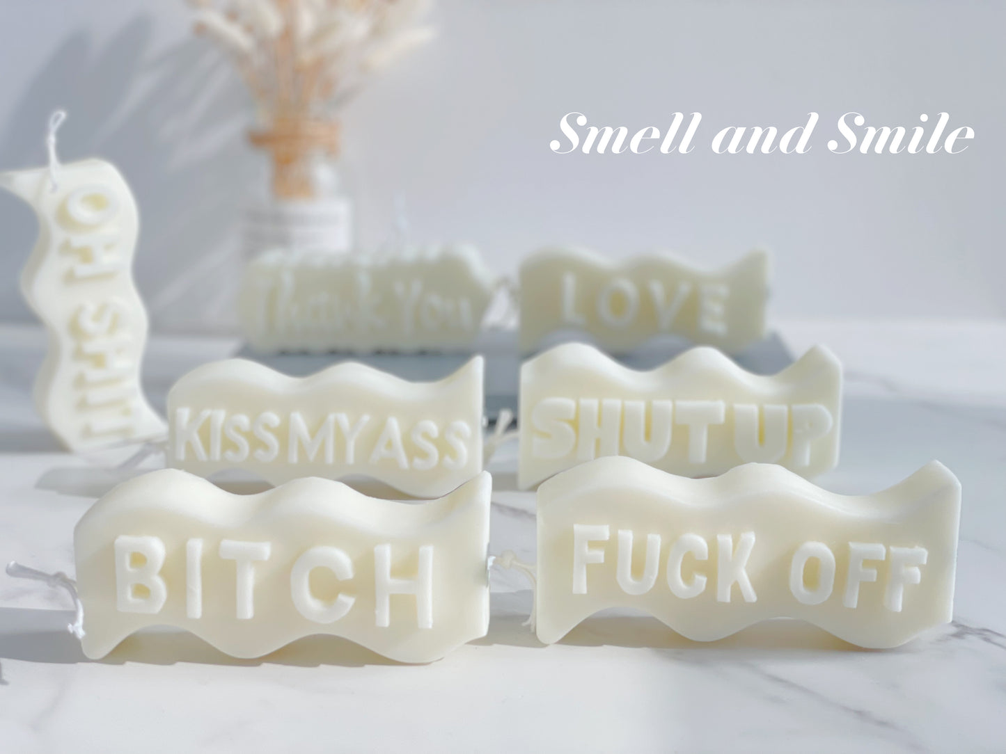 Bad Words Letter Candle